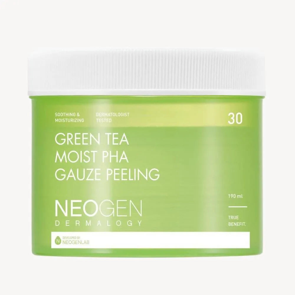 Green Tea Moist PHA Gauze Peeling 190ml - Chok Chok Beauty