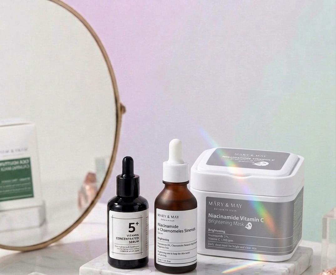 ¿Qué ingrediente es mejor para las manchas de acné: Niacinamida o Vitamina C?