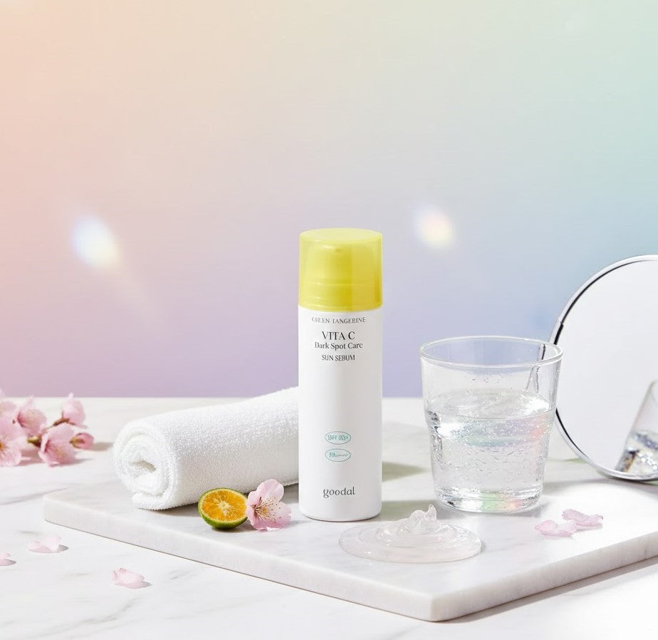 Conoce Green Tangerine Vita C Dark Spot Care Sun Serum y sus beneficios