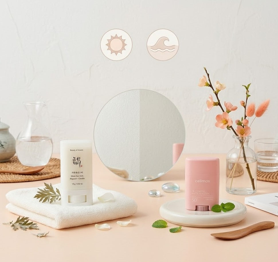 Matte Sun Stick Mugwort + Camelia vs Oil Control Sun Stick: Control de Grasa y Protección Solar