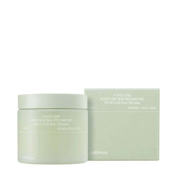 Celimax - Jiwoogae - BHA Peeling Pad (60 pads / 125 ml) – Exfoliante facial coreano con BHA para poros