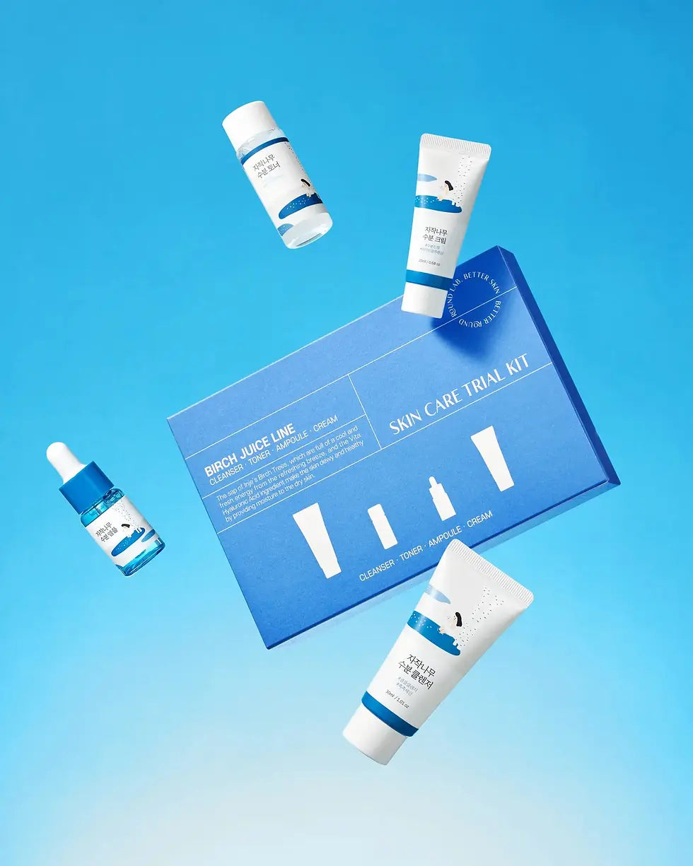 Birch Juice Trial Kit (Cleanser 30ml + Toner 20ml + Ampoule 10ml + Cream 20ml)