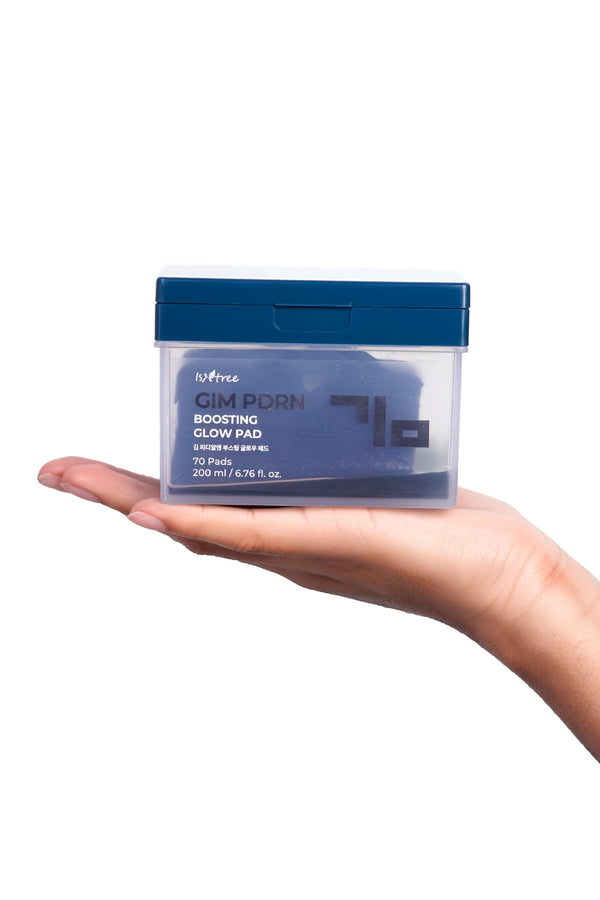 Pads tonificantes coreanos iluminadores Isntree Gim PDRN Glow Pads.