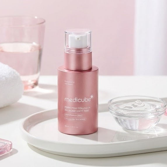 Medicube - PDRN Pink Collagen Exosome Shot Serum 7500 (30 ml) - Suero que da regeneración, elasticidad y brillo