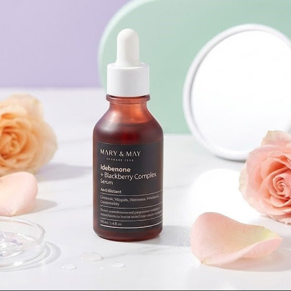 Mary & May - Idebenone + Blackberry Complex Serum (30 ml) - Suero antioxidante, antiedad y que da brillo