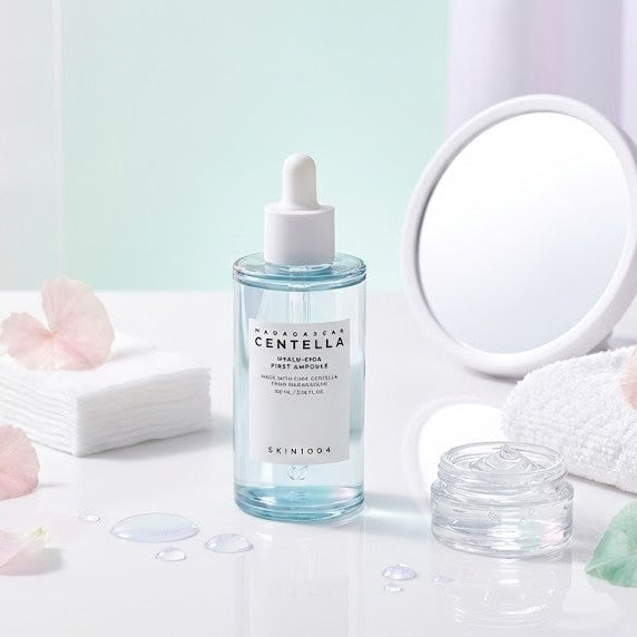 SKIN1004 - Madagascar Centella Hyalu-Cica First Ampoule (100 ml) - Suero para una hidratación profunda y para  piel sensible