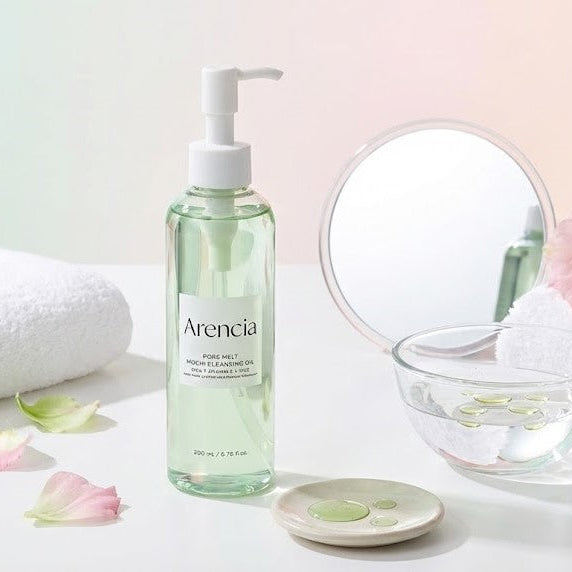 Arencia - Pore Melt Mochi Cleansing Oil (200 ml) - Limpiador que da limpieza profunda de poros y deja la piel suave